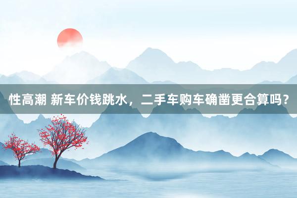 性高潮 新车价钱跳水，二手车购车确凿更合算吗？