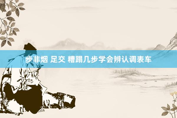 步非烟 足交 糟蹋几步学会辨认调表车