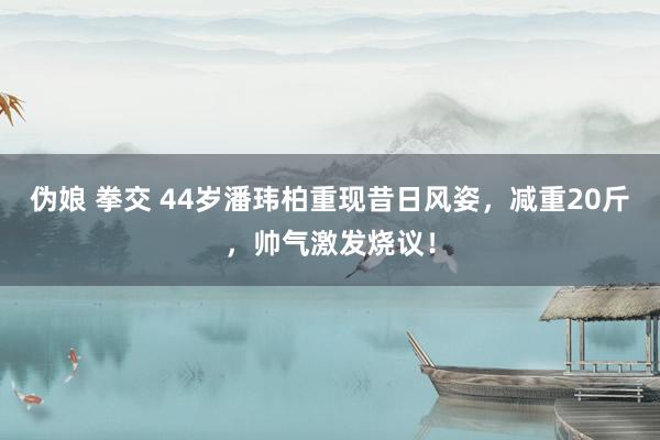 伪娘 拳交 44岁潘玮柏重现昔日风姿，减重20斤，帅气激发烧议！