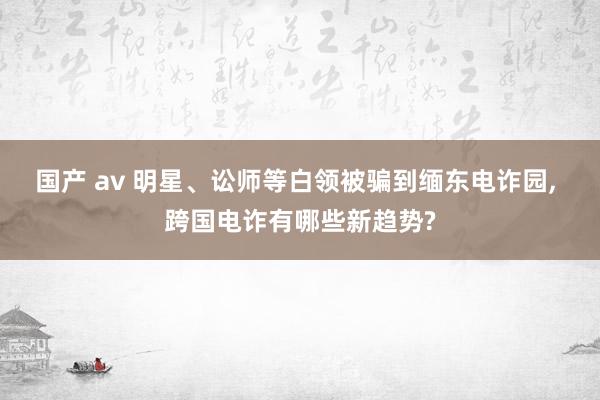 国产 av 明星、讼师等白领被骗到缅东电诈园, 跨国电诈有哪些新趋势?