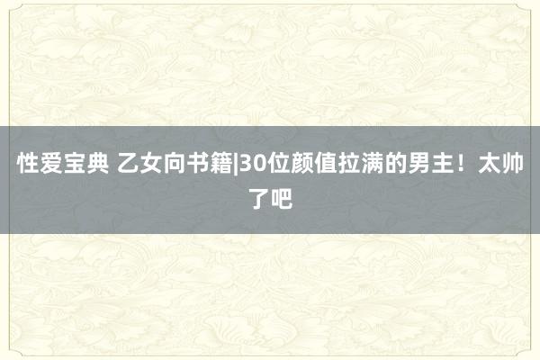 性爱宝典 乙女向书籍|30位颜值拉满的男主！太帅了吧