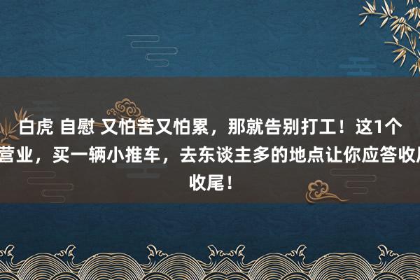 白虎 自慰 又怕苦又怕累，那就告别打工！这1个小营业，买一辆小推车，去东谈主多的地点让你应答收尾！