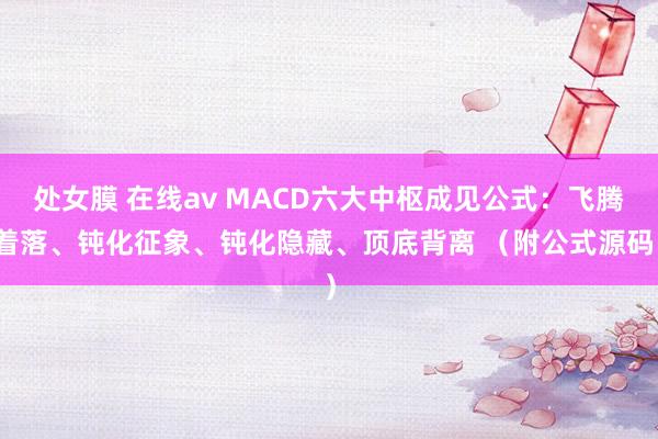 处女膜 在线av MACD六大中枢成见公式：飞腾着落、钝化征象、钝化隐藏、顶底背离 （附公式源码）