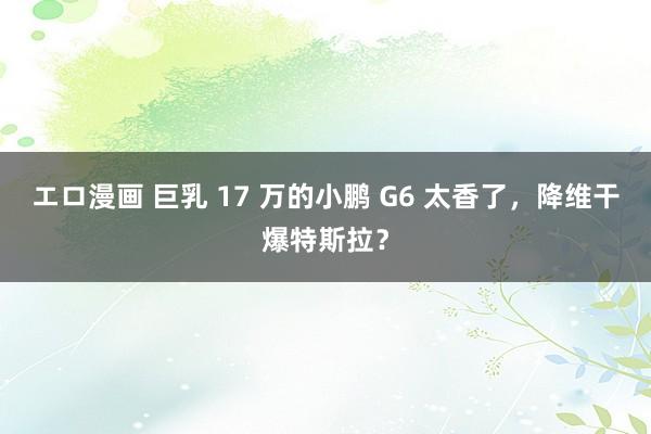 エロ漫画 巨乳 17 万的小鹏 G6 太香了，降维干爆特斯拉？