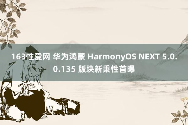 163性爱网 华为鸿蒙 HarmonyOS NEXT 5.0.0.135 版块新秉性首曝